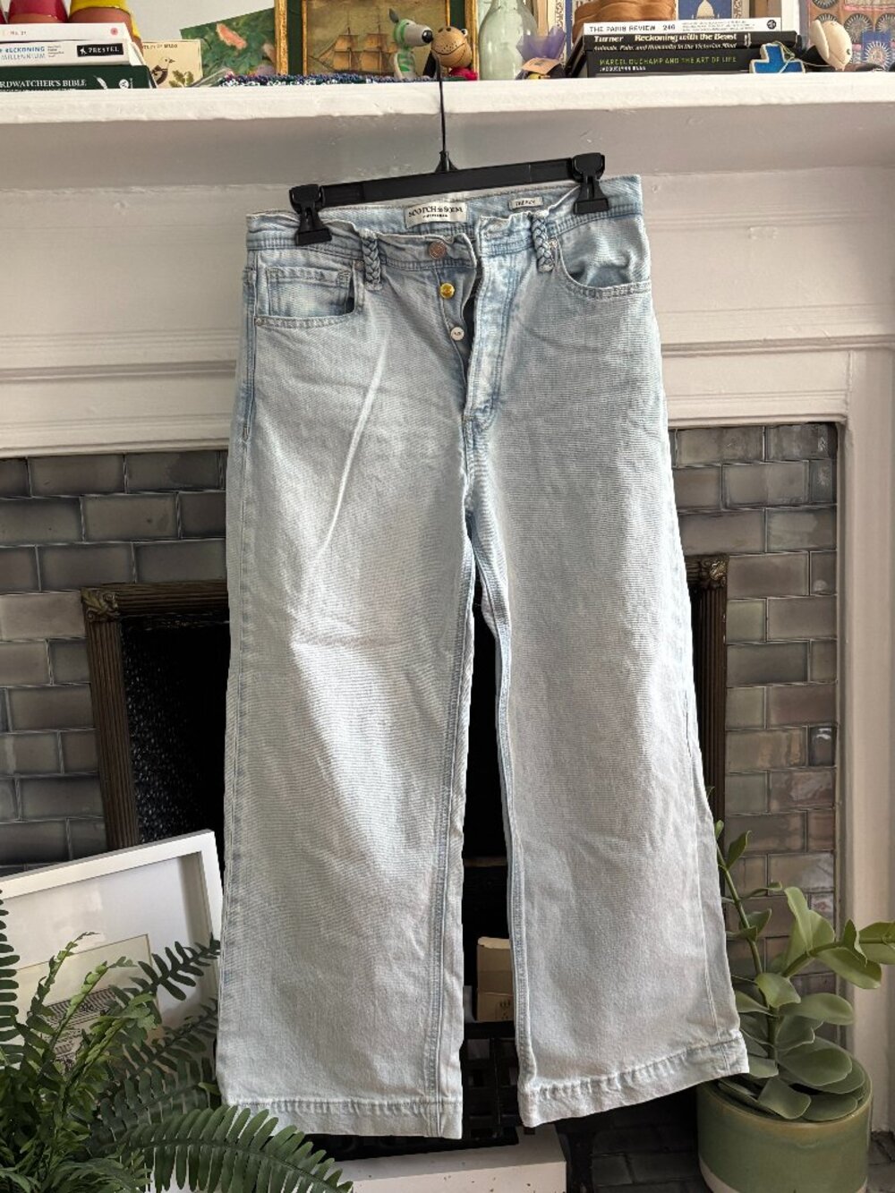 Scotch & Soda pale blue wide leg jeans size 27, true to size